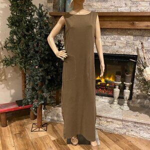 Lululemon Lab Jacquard Maxi Dress Cupro Fabric Size 12